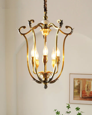 Classical carved candle chandelier