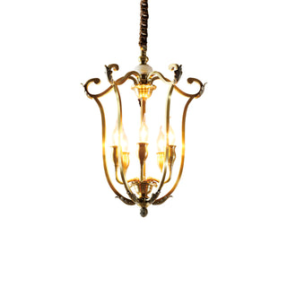 Classical carved candle chandelier