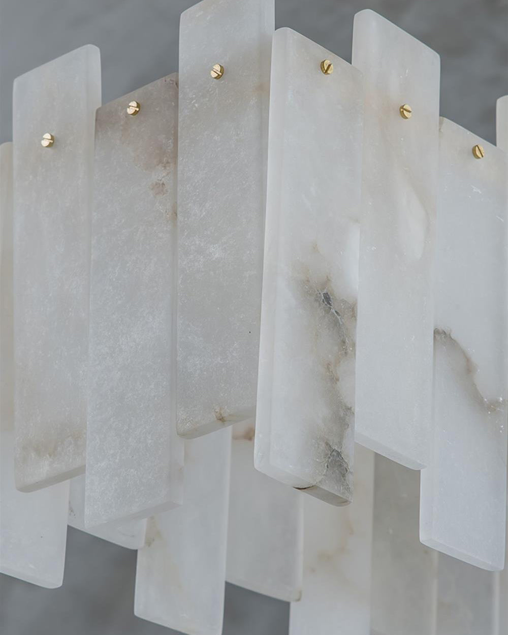Rectangular Alabaster Chandelier - view 9 | Liootrlamp