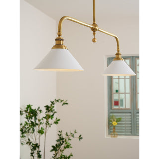 Vintage brass double chandelier