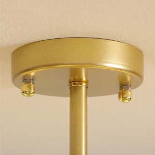 Brass Globe Mid-Century Modern Chandelier