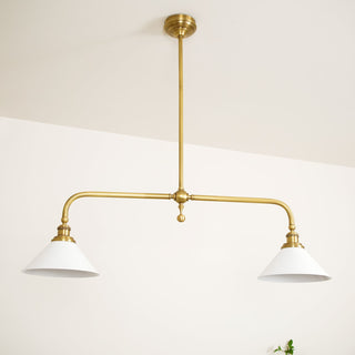 Vintage brass double chandelier