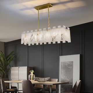 Rectangular Alabaster Pendant Light