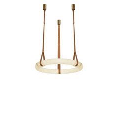 Leather Alabaster Pendant Light