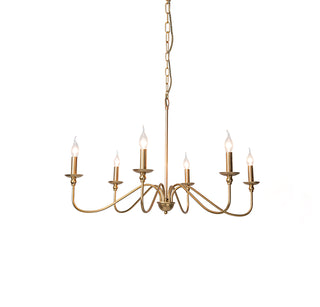 Classic Brass 6-Light Candle Chandelier