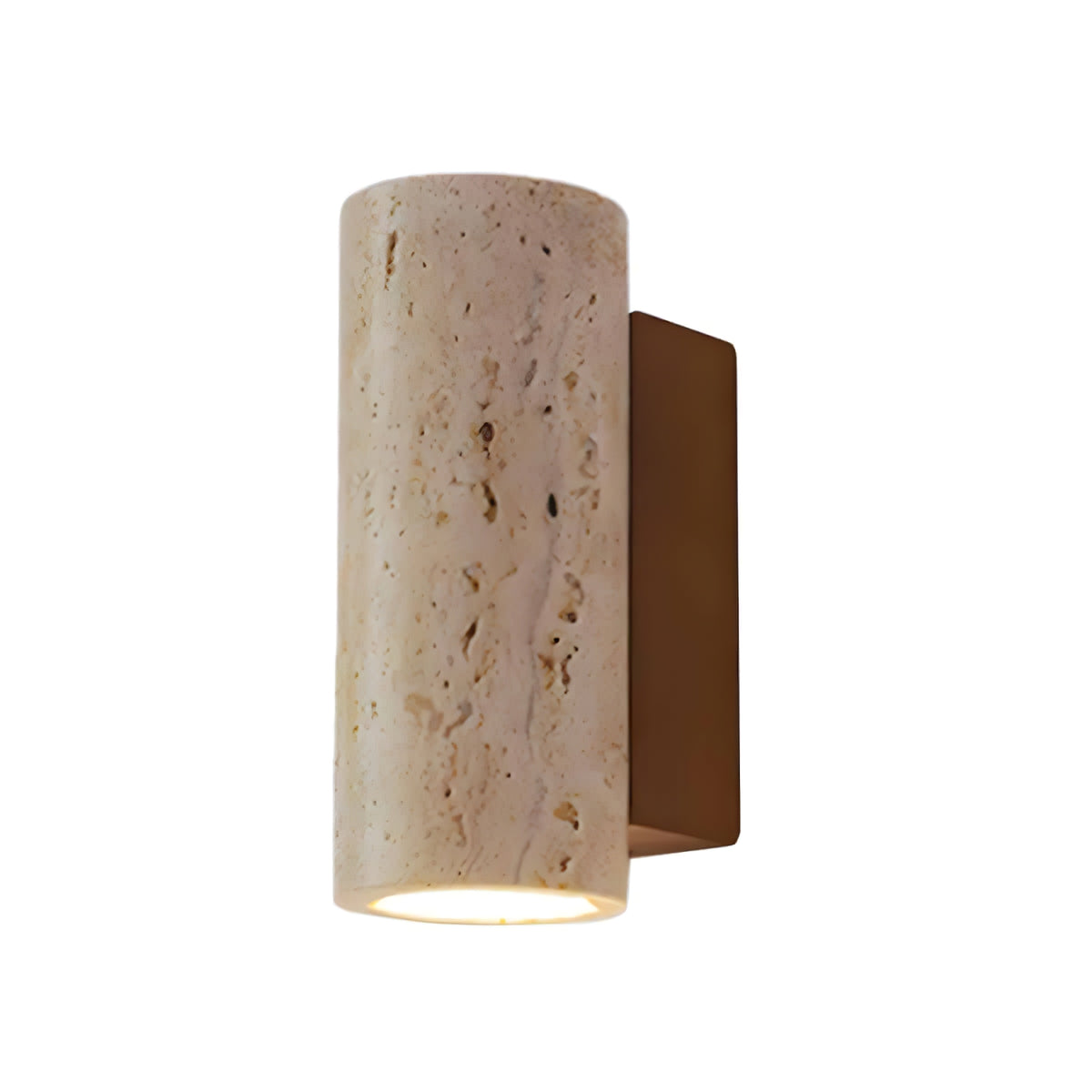 Travertine Cylinder Wall Lamp - view 12 | Liootrlamp
