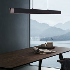 Walnut minimalist wood chandelier