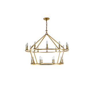 Brass Tiered Chandelier