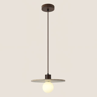 Zen Travertine Disc Pendant Light