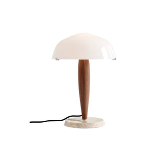 Scandi Walnut Dome Table Lamp