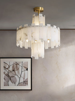 Layered Alabaster Chandelier