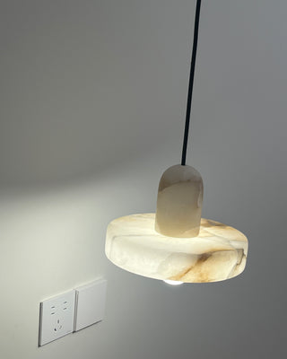 Modern White Marble Pendant Light