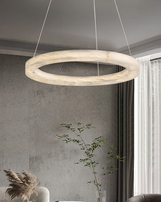 Triple Ring Alabaster Pendant Light