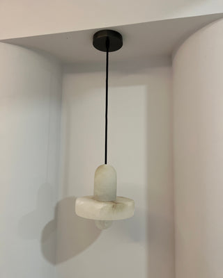 Modern White Marble Pendant Light