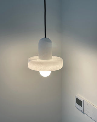 Modern White Marble Pendant Light