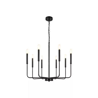 Modern Black Candlestick Chandelier