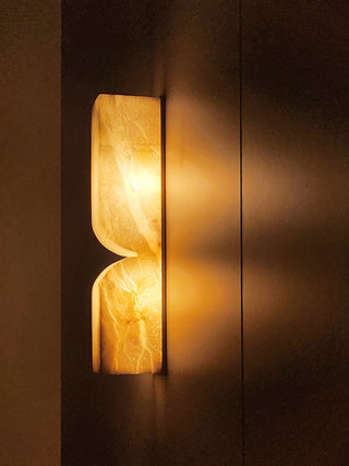 Double Curve Alabaster Wall Light