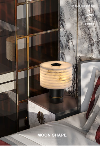 Luxury Black Alabaster Table Lamp