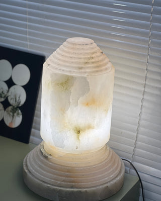 Alabaster Pyramid Table Light