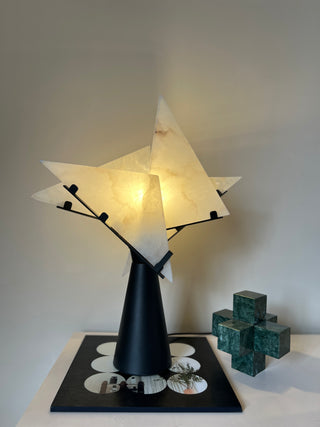 Abstract Alabaster Table Lamp