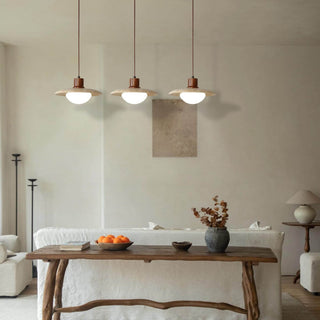 Japanese Modern Travertine Hanging Light