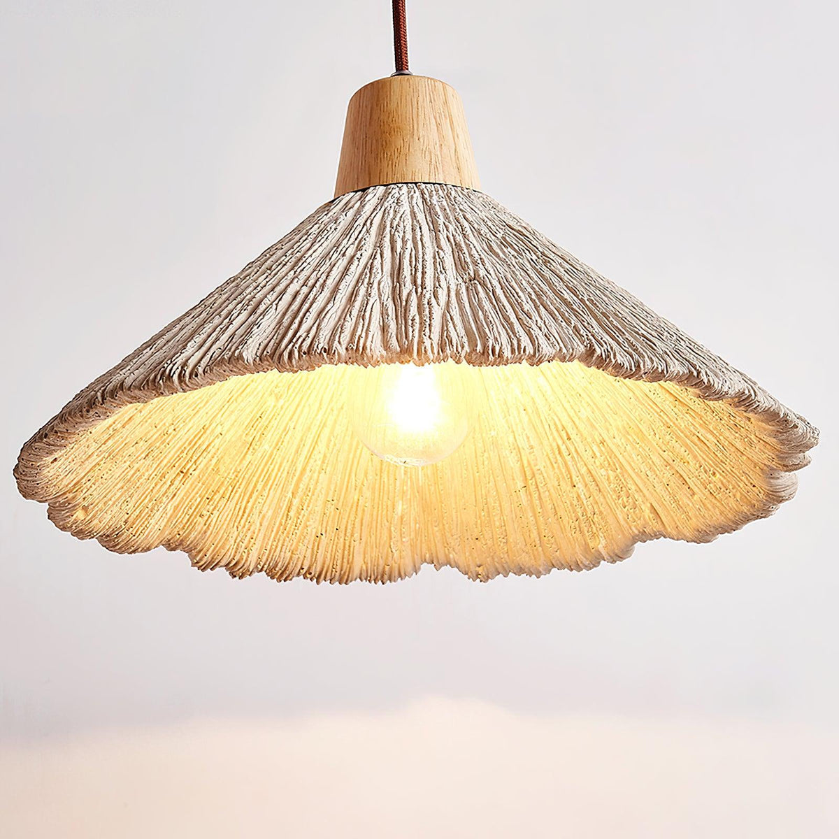 Vintage Textured Wood Wall Lamp - view 6 | Liootrlamp