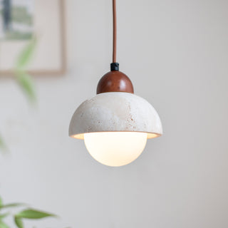 Wabi-Sabi Textured Stone Pendant Light