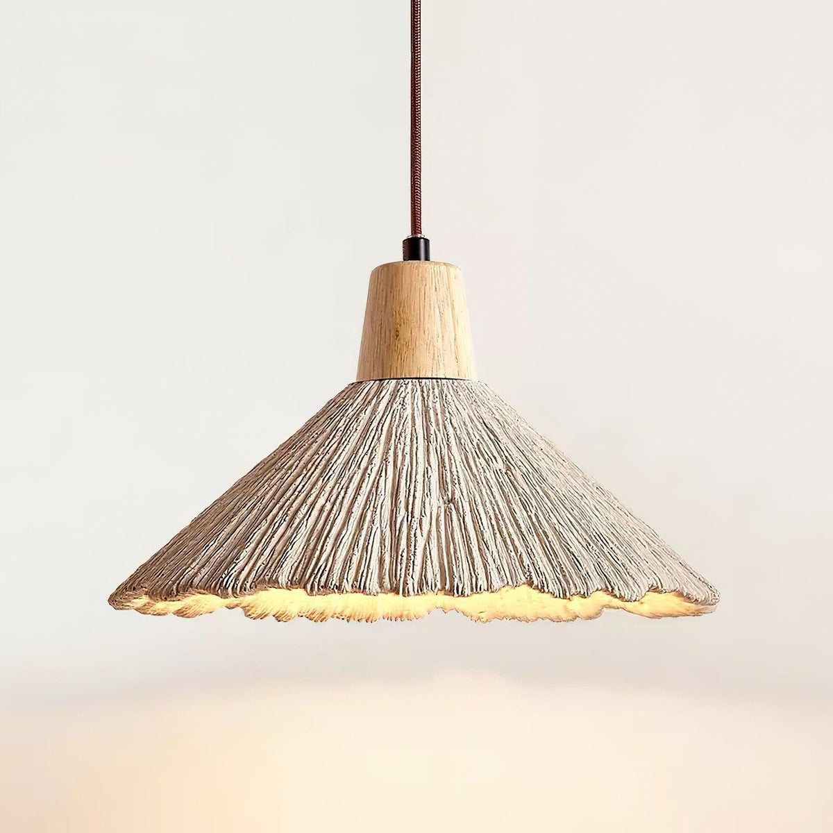 Vintage Textured Wood Wall Lamp - view 8 | Liootrlamp