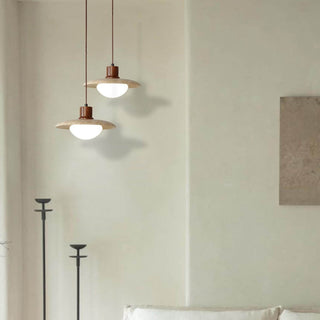 Japanese Modern Travertine Hanging Light