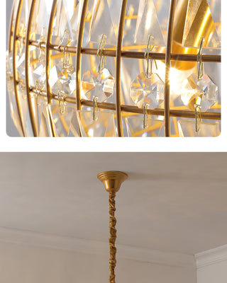 Vintage style crystal ball Pendant Light