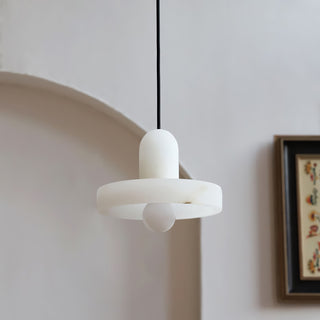 Modern White Marble Pendant Light