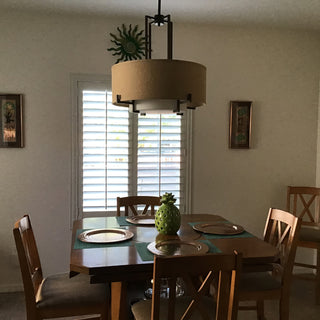 Concentric Shade Layered Fabric Pendant Lamp