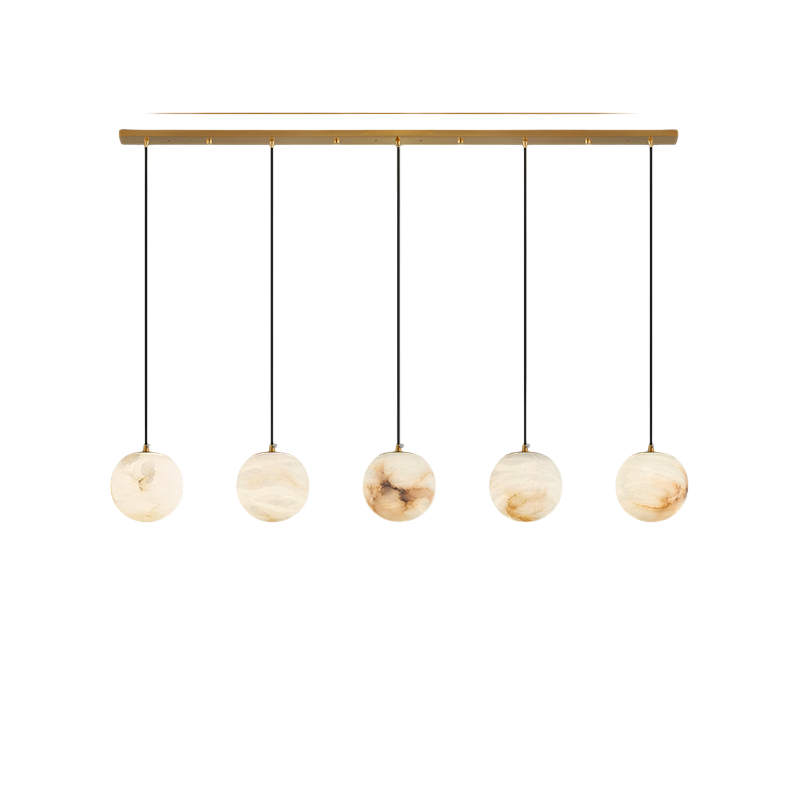 Luxury Multi-Globe Alabaster Pendant Light