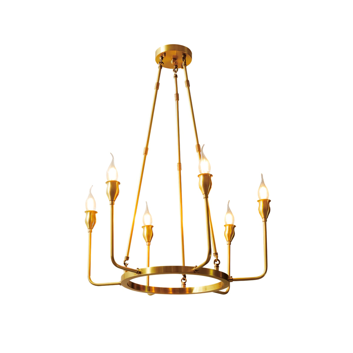 Gold Circlet Candlestick Chandelier