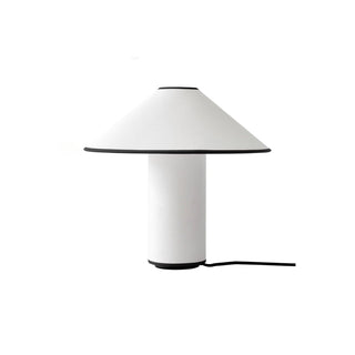 Red Trim Cone Shade Table Lamp