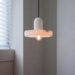 Modern White Marble Pendant Light