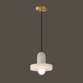 Modern White Marble Pendant Light