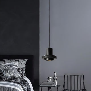 Lava Stone Black Pendant Light