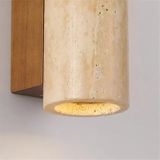 Travertine Cylinder Wall Lamp