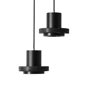 Lava Stone Black Pendant Light