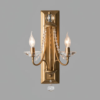 French Country Wood Backplate Wall Lamp