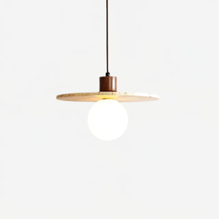 Zen Travertine Disc Pendant Light