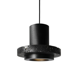 Lava Stone Black Pendant Light