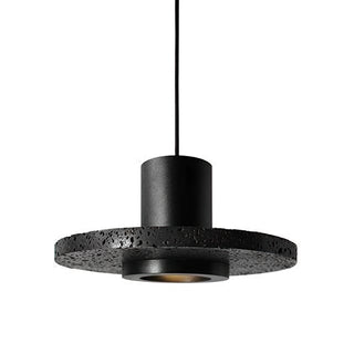 Lava Stone Black Pendant Light