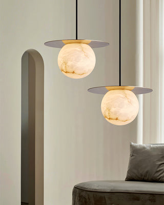 Disc Alabaster Pendant Light