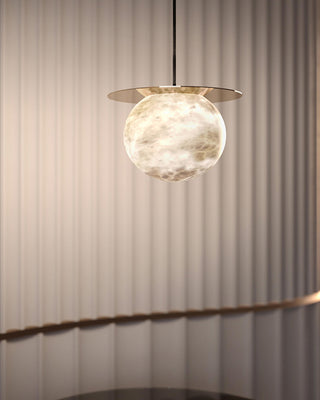 Disc Alabaster Pendant Light