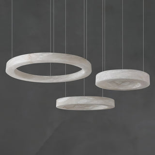 Triple Ring Alabaster Pendant Light