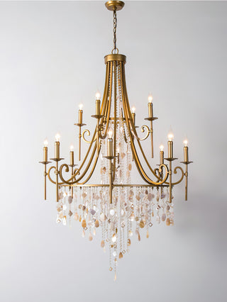 Tatum Lux American Shell Crystal Chandelier