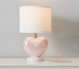 Pearlescent Heart Shape Table Lamp