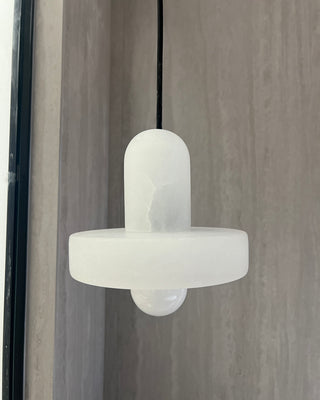 Modern White Marble Pendant Light